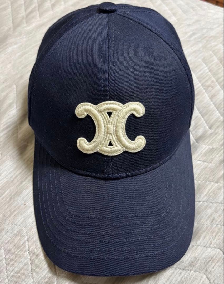 CELINE キャップ ネイビー