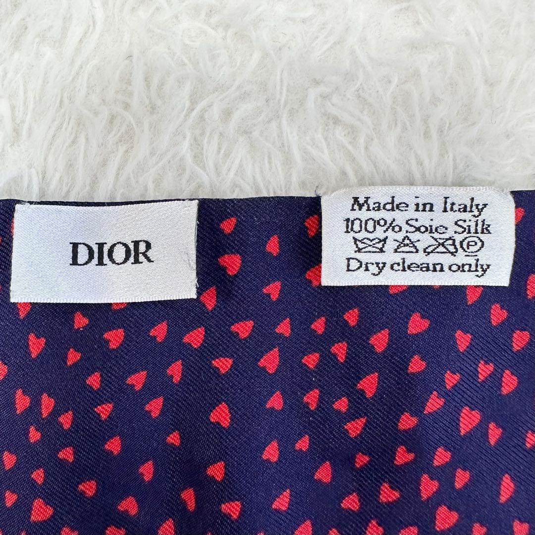 Christian Dior ミッツァ スカーフ ハート総柄 ロゴ ディオール