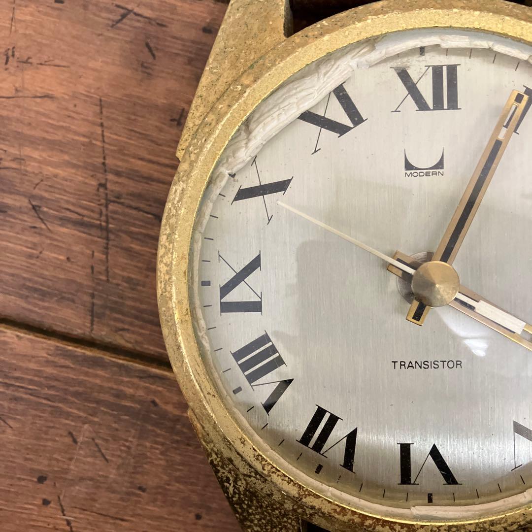 E-3 ジャンク品 昭和レトロ MODERN 大型 腕時計型 壁掛け時計