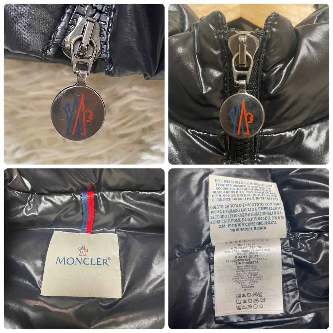 T/ MONCLER ダウンベスト ブラック サイズ00 キルティング