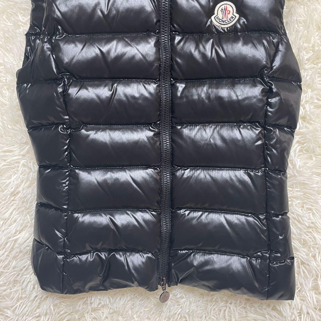 T/ MONCLER ダウンベスト ブラック サイズ00 キルティング