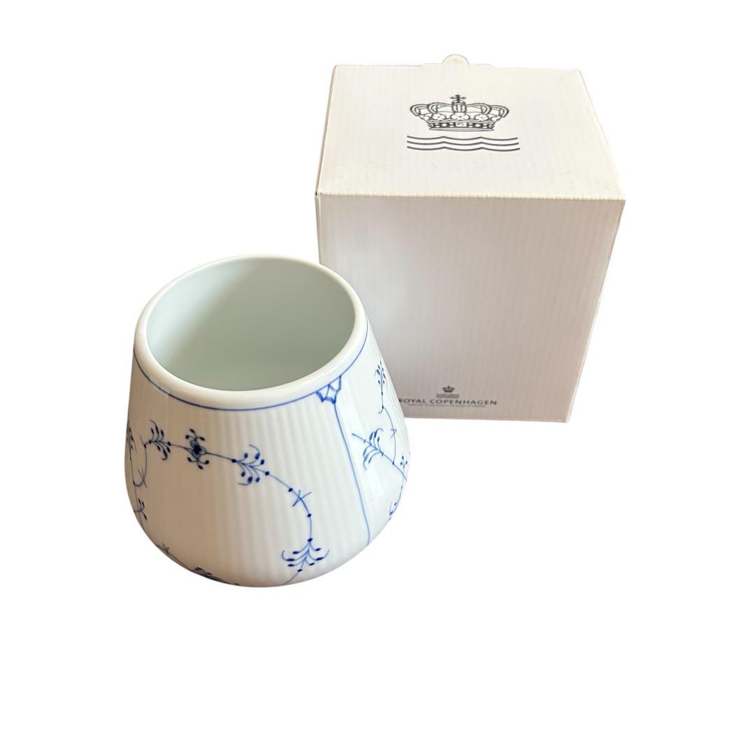 ［未使用品］ロイヤルコペンハーゲン ブルーフルーテッド プレイン ベース S