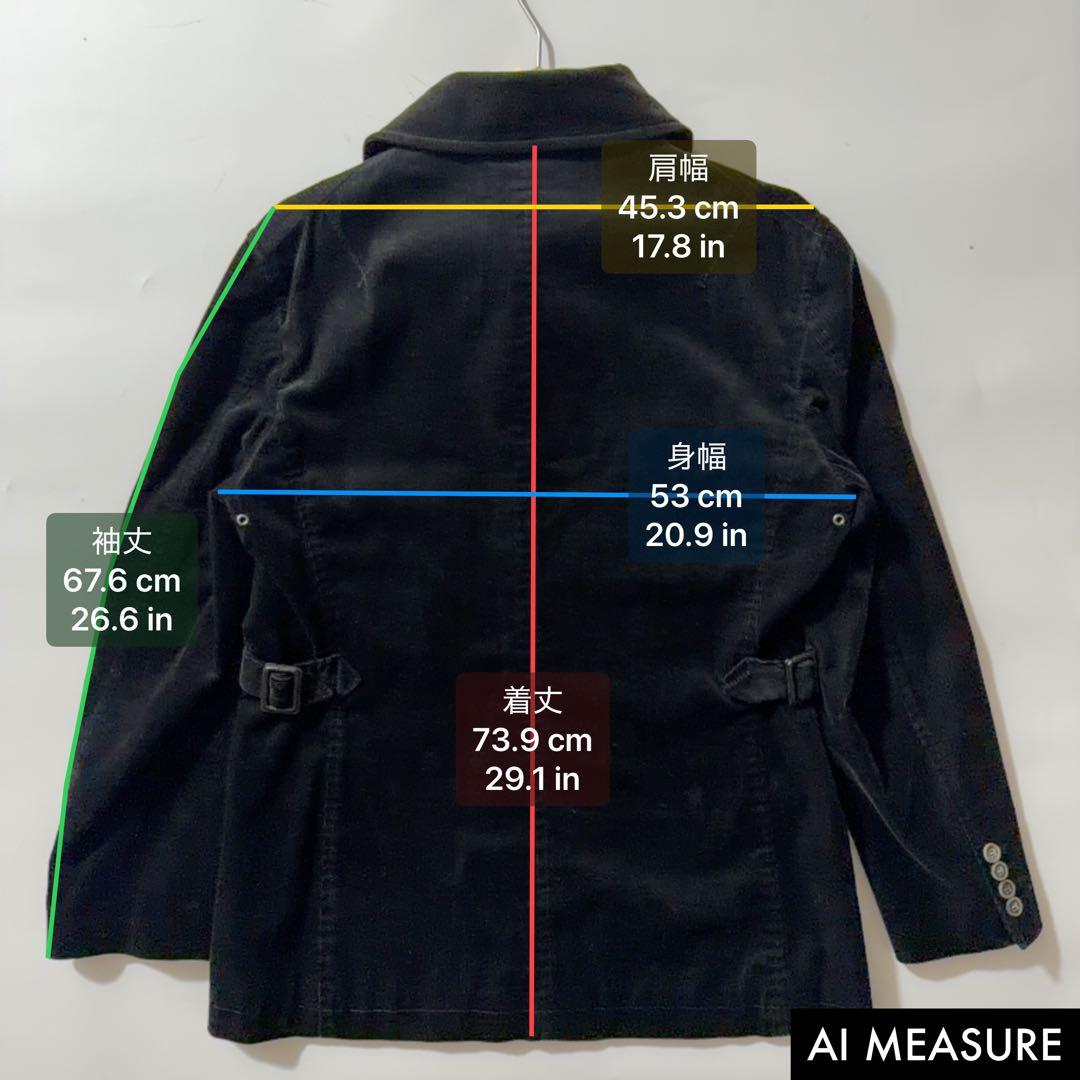 ポールスミス コーデュロイジャケット チンスト マルチストライプポケット L 黒