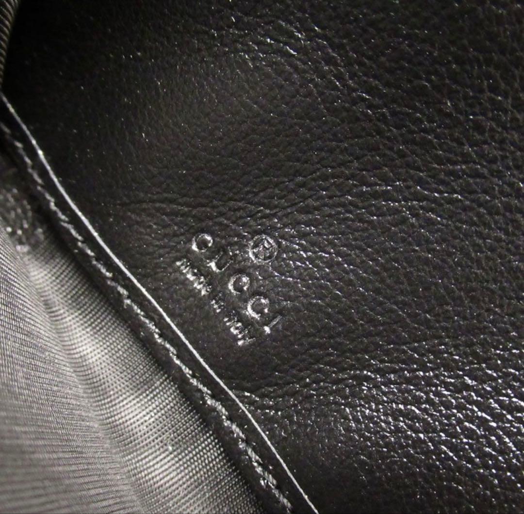 GUCCI レザー長財布 ストライプデザイン