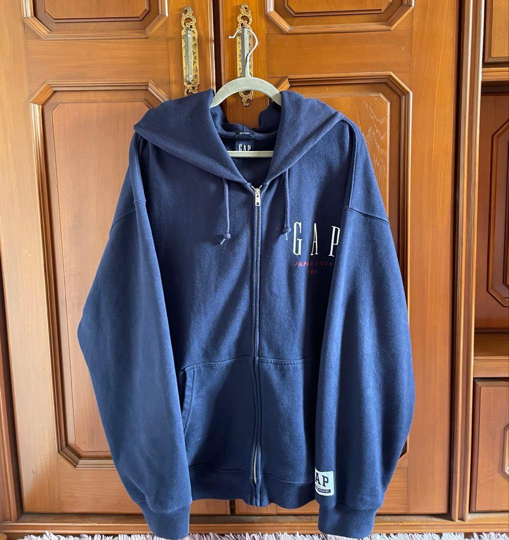 GAP 30th アニバーサリー ヘビーウェイト XLサイズ パーカー ネイビー