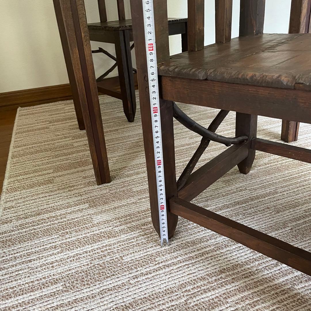 エスニック椅子　アジアン椅子　アジアンチェア　2脚セット2人掛けダイニング