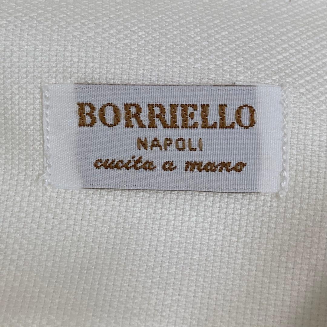 美品　BORRIELLO　（39）　ワイドカラーシャツ　イタリア製　白