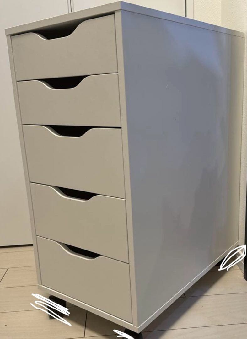 IKEA ALEX アレクス 引き出しユニット ホワイト 36x70 cm