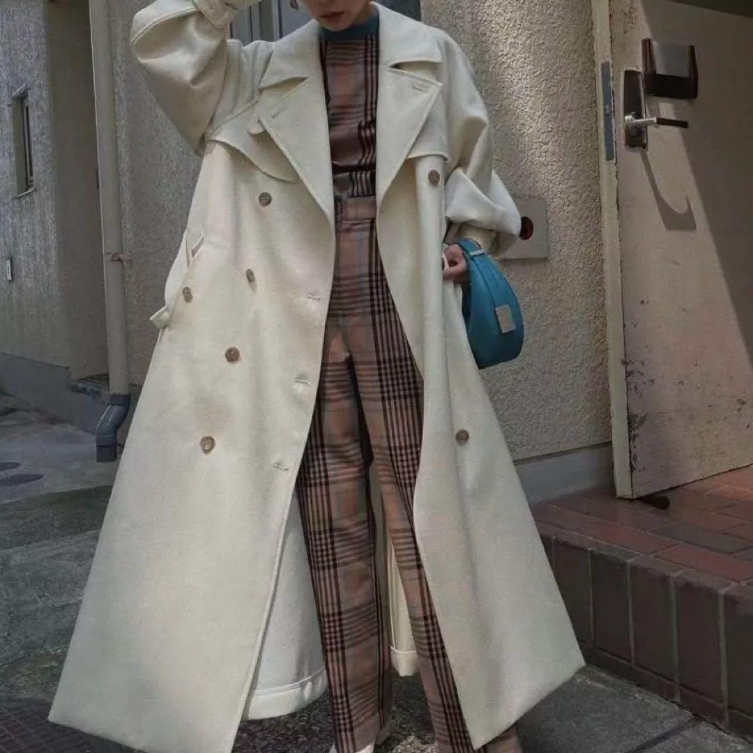 【極美品】AMERI SUPERIOR FLARE TRENCH COAT S
