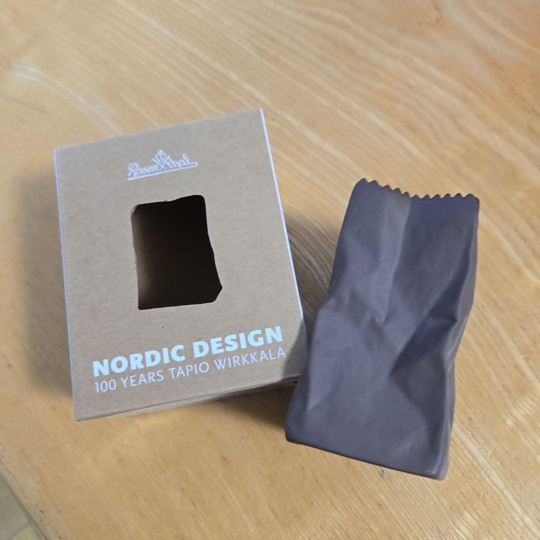 レア‼【未使用】 ローゼンタール(PAPER BAG VASE) フラワーベース