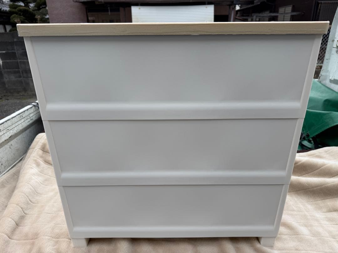 美品 天馬 TENMA フィッツ FITS 3段 プラ チェスト 衣装ケース