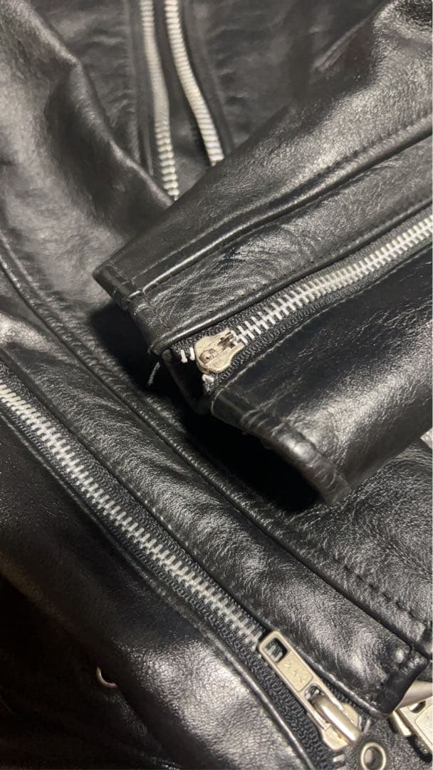 ハーレーダビットソン　革ジャン　ライダース　ジャケット　ブラック　40 黒