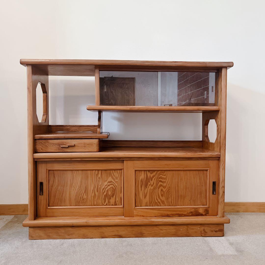 高級屋久杉　飾り棚　サイドボード　収納　インテリア　家具　アンティーク