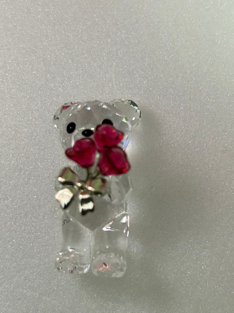 スワロフスキー　ベア　花束　クマ置物