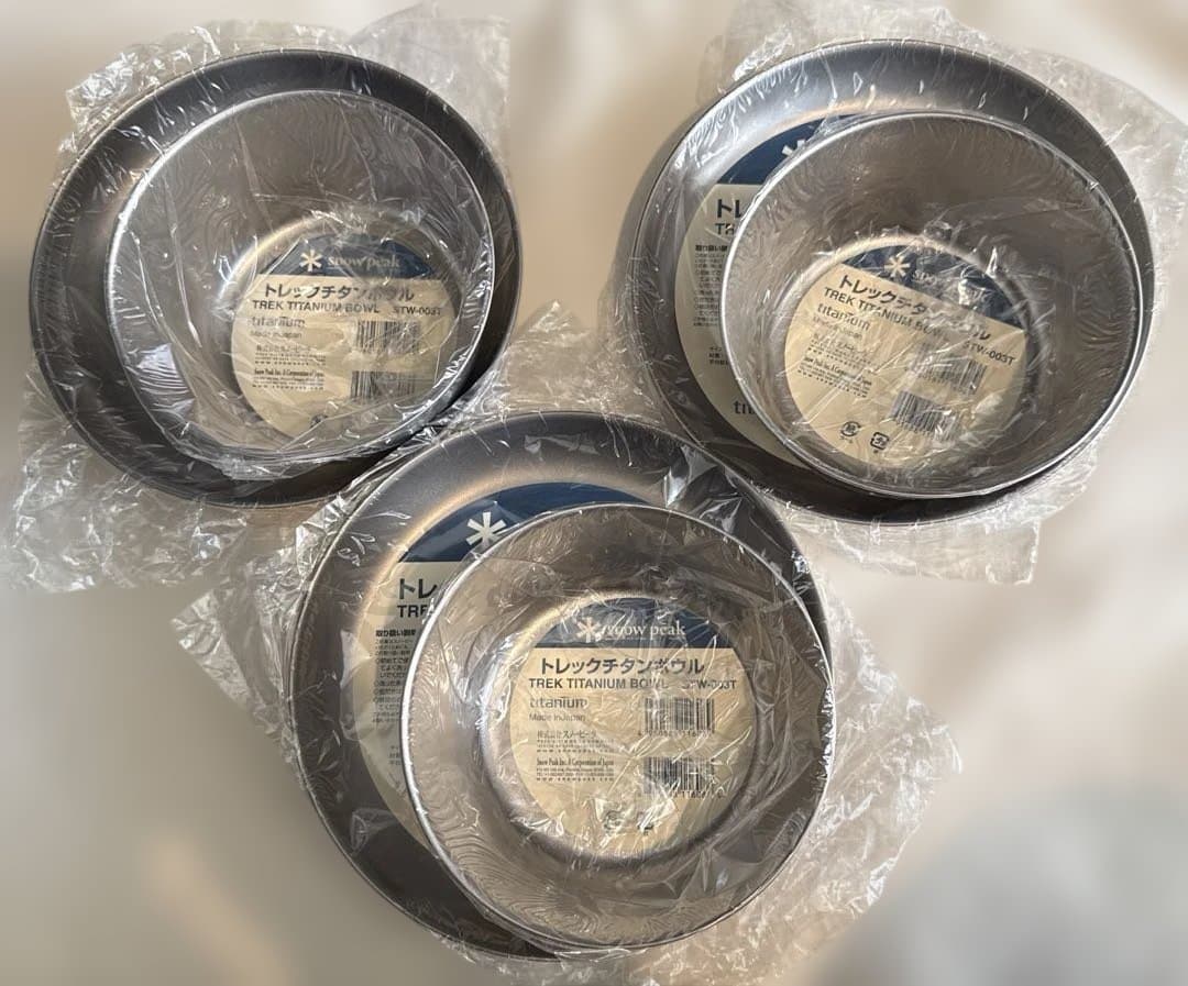  peak トレックチタンボウル&プレート　3セット(6点)　海外限定品