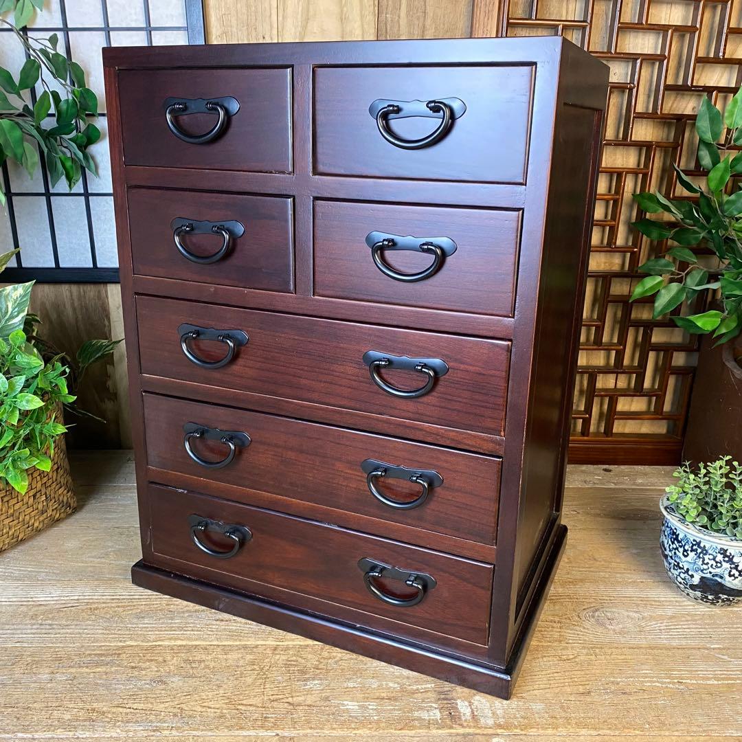 期間限定！セール中！民芸家具桐材多引き出しチェストタンスD48㎝×65㎝