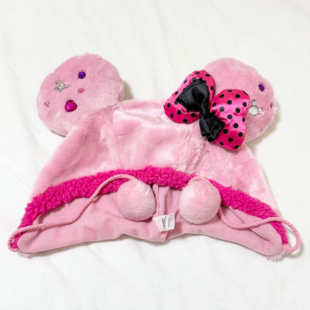 ディズニー　ファンキャップ　ミニー　ピンク　リボン　かわいい　レア　美品