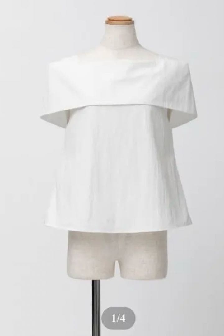 elu. オーロラブラウス　ホワイト　白　M