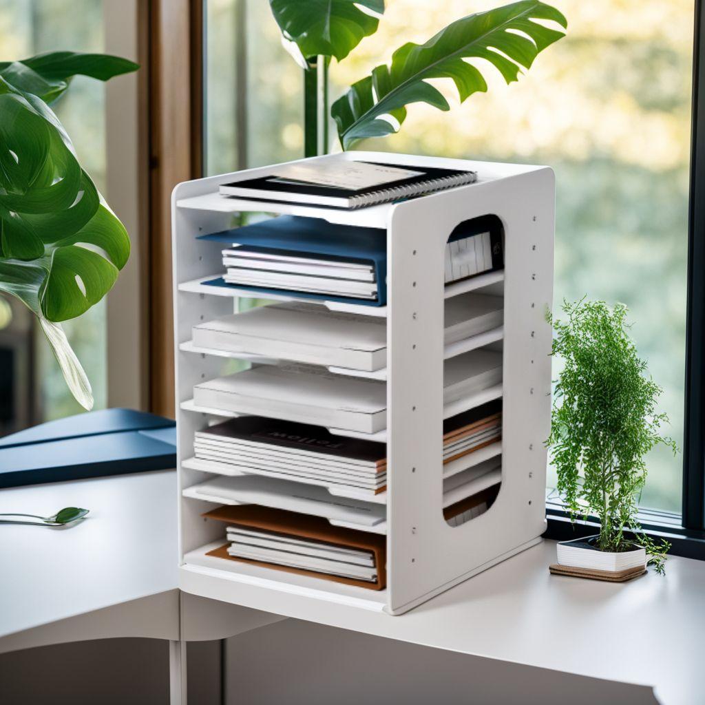 収納 整理 デスク周りもすっきり多機能A4卓上収納ラック