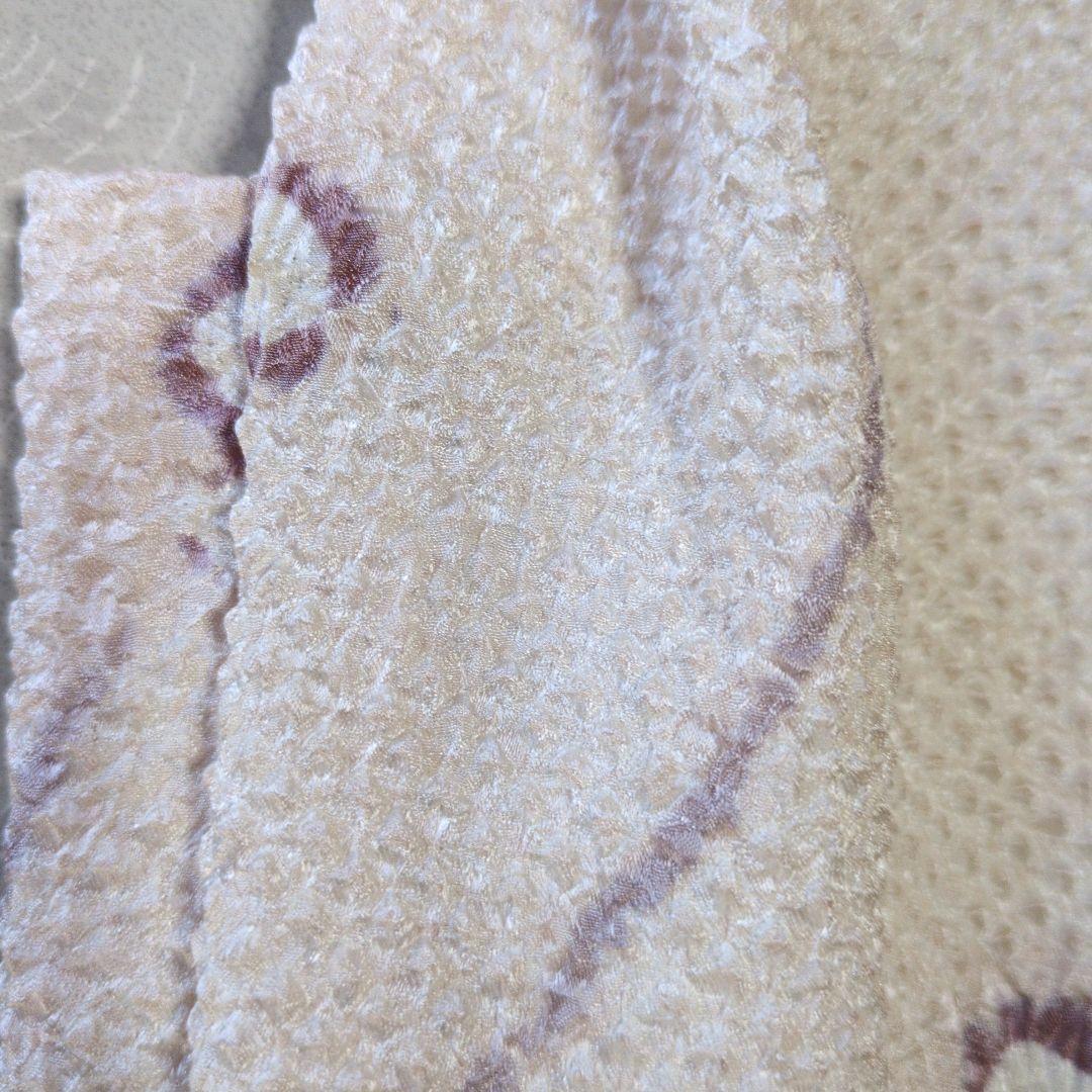 七五三３歳正絹総絞り手縫いの被布（中綿無し）アイボリー色