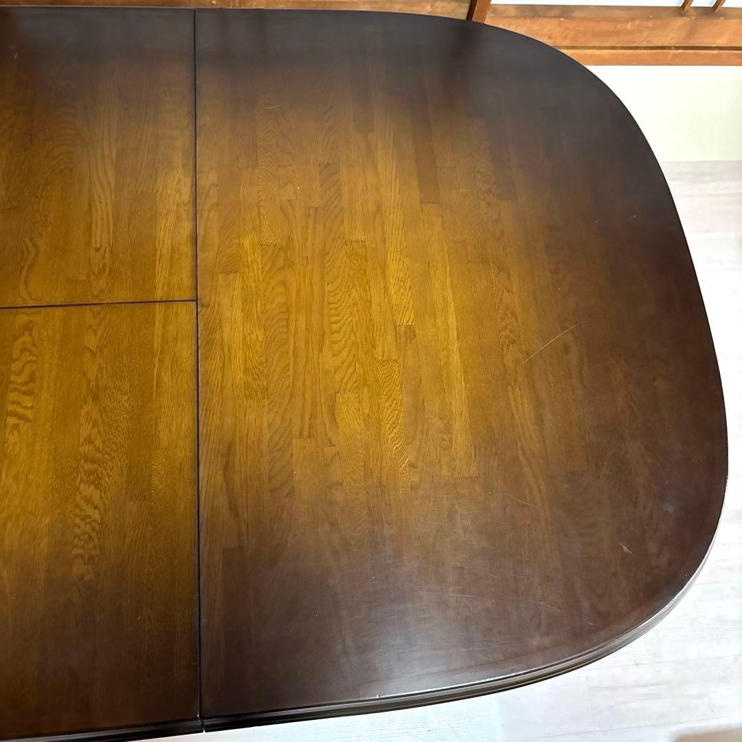 【良品】飛騨産業 伸長式 ダイニングテーブル エクステンションテーブル