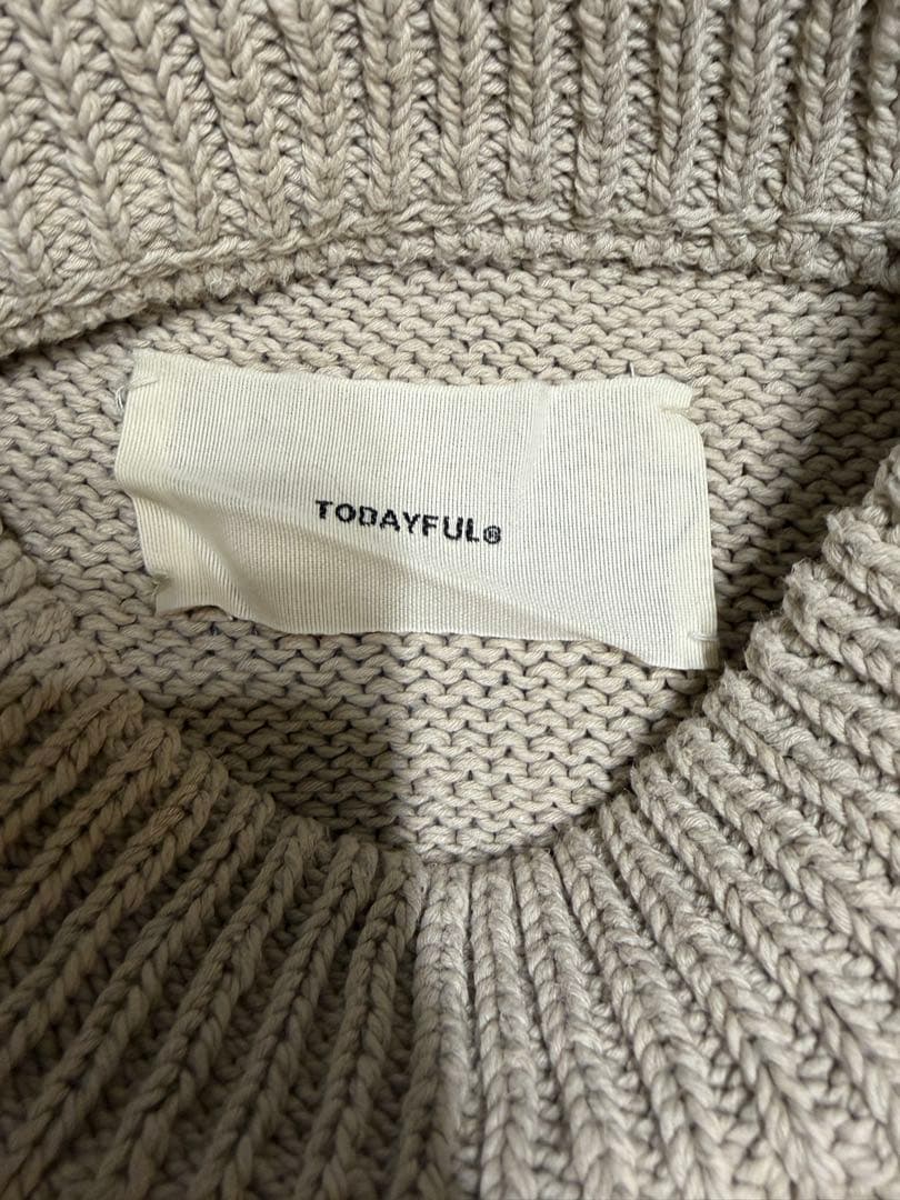 TODAYFUL Roundhem Linen Knit ナチュラル リネン