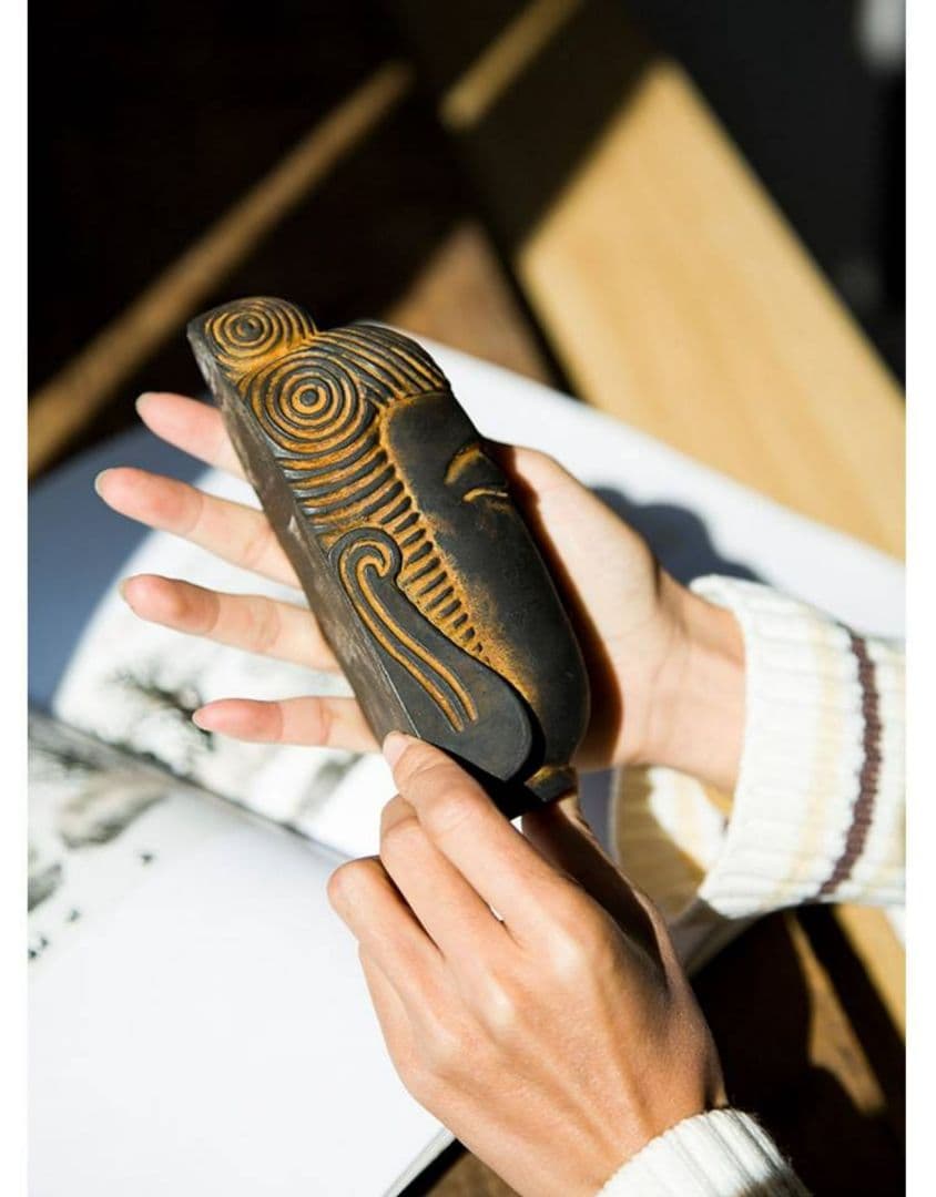 禅意無相仏頭 茶寵 文机 玄関 置物 装飾品 工芸品 美術品 置物