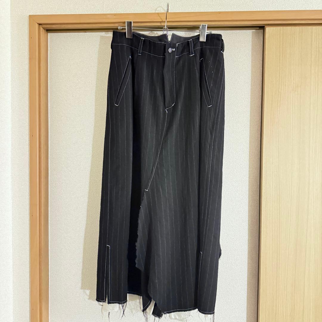 サルバム sulvam 17-18aw チョークストライプス スカートパンツ