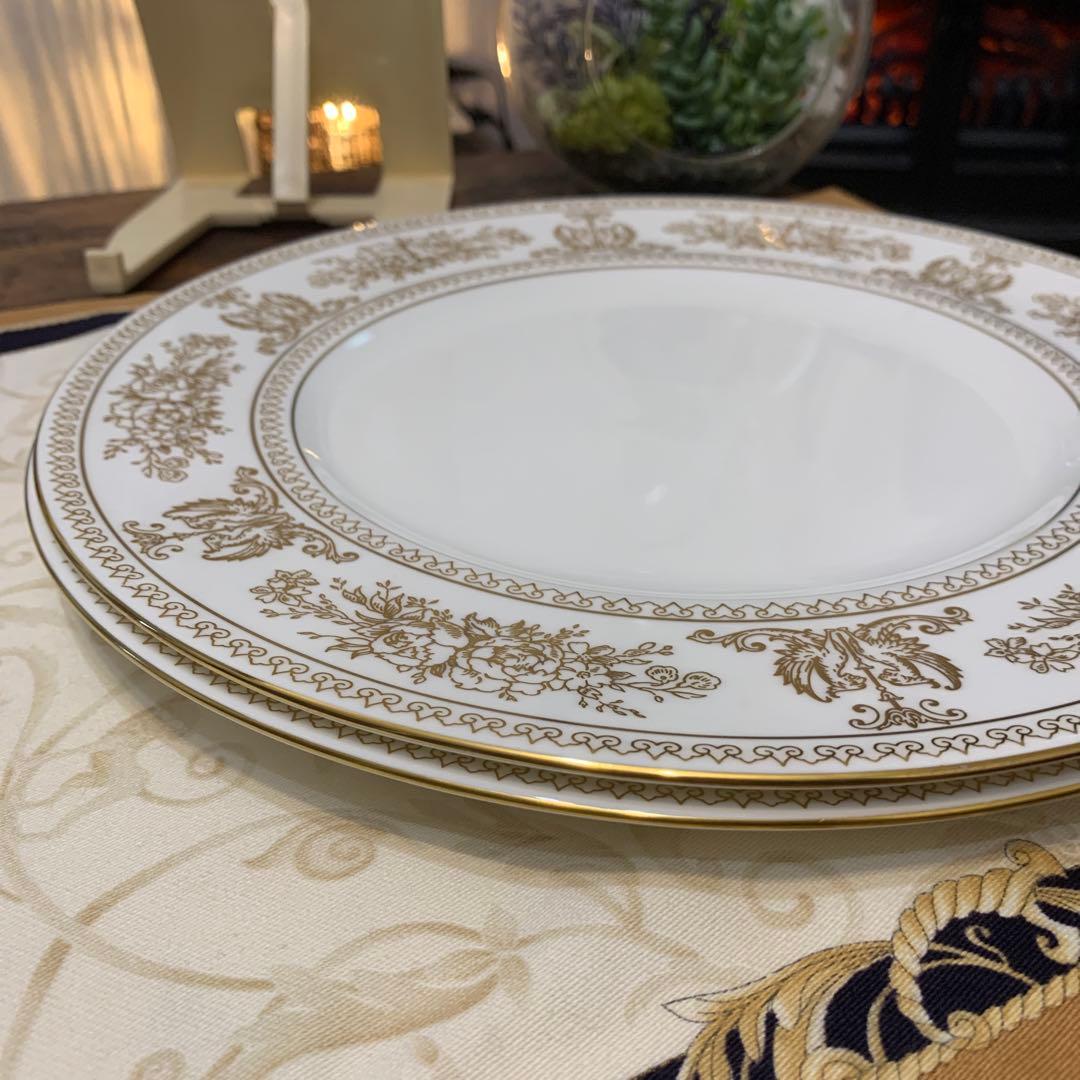 希少　ウェッジウッド ゴールド　コロンビア　27cmディナープレート2枚