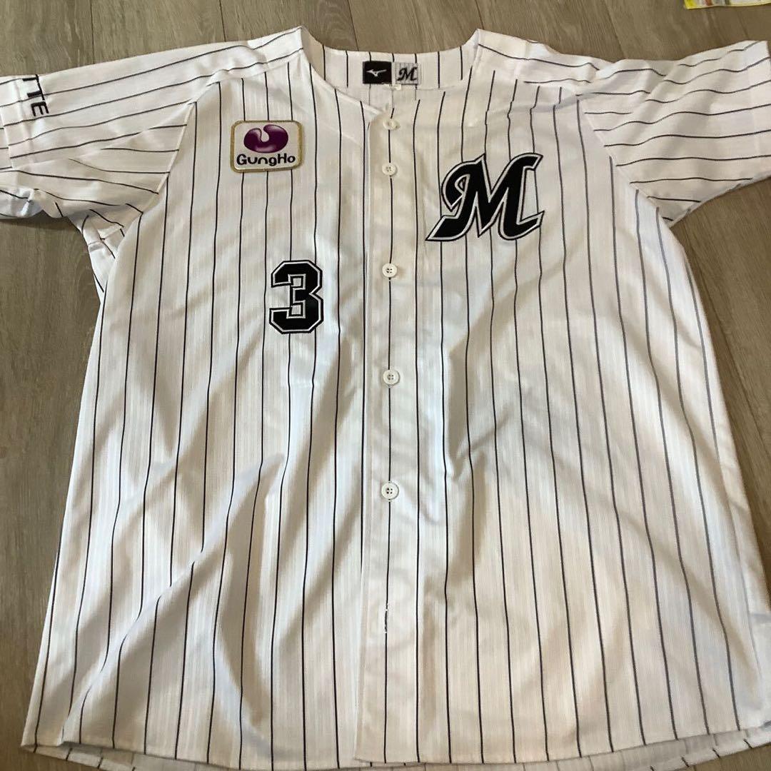 千葉ロッテマリーンズ　角中勝也　ユニフォーム　Oサイズ　鴎ワッペン付き