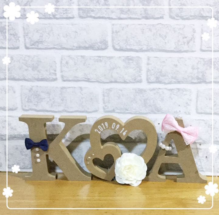 あーにゃん様確認用♡ウエディングバージョン・イニシャルオブジェ