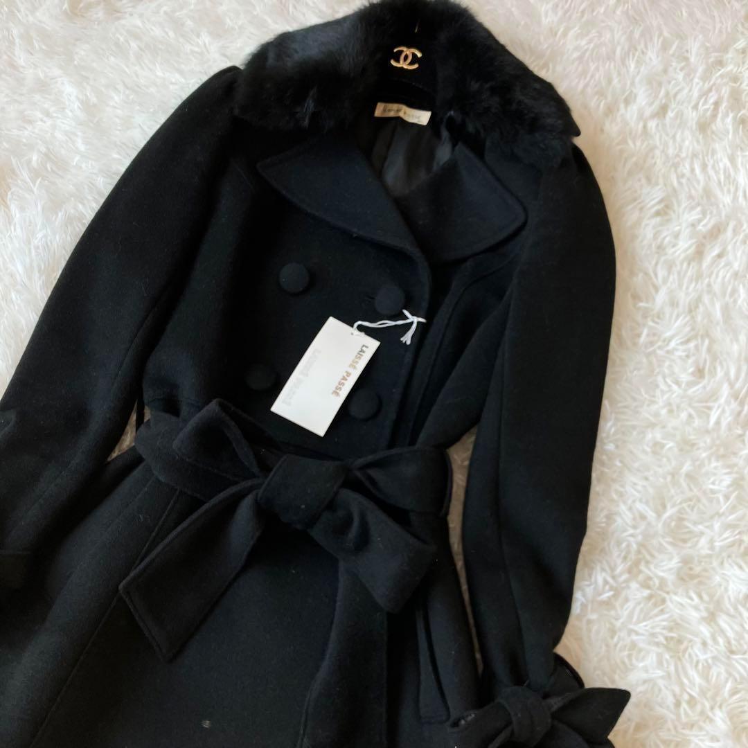 ✨新品未使用/アンゴラ✨レッセパッセ トレンチコート ラビットファー 2way