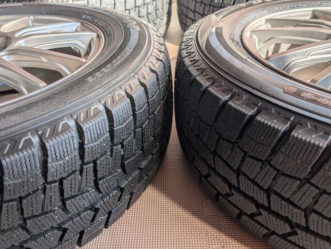 ①美品ダンロップ スタッドレス15インチ185/65R15 5.5J 4H100