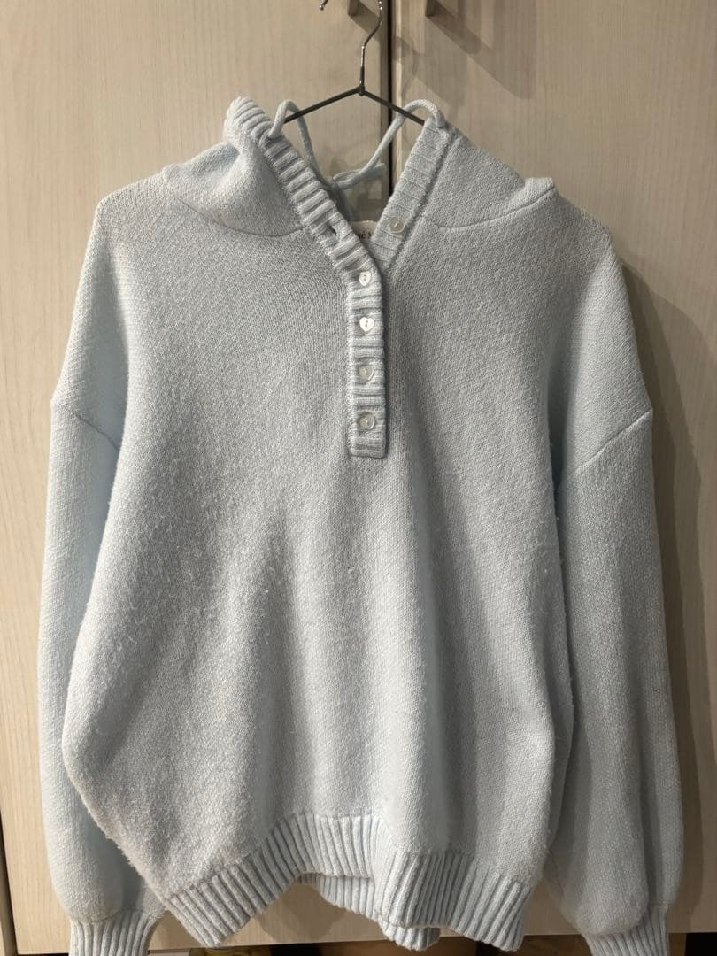 RoseMuse Mohair knit hoodie サックス