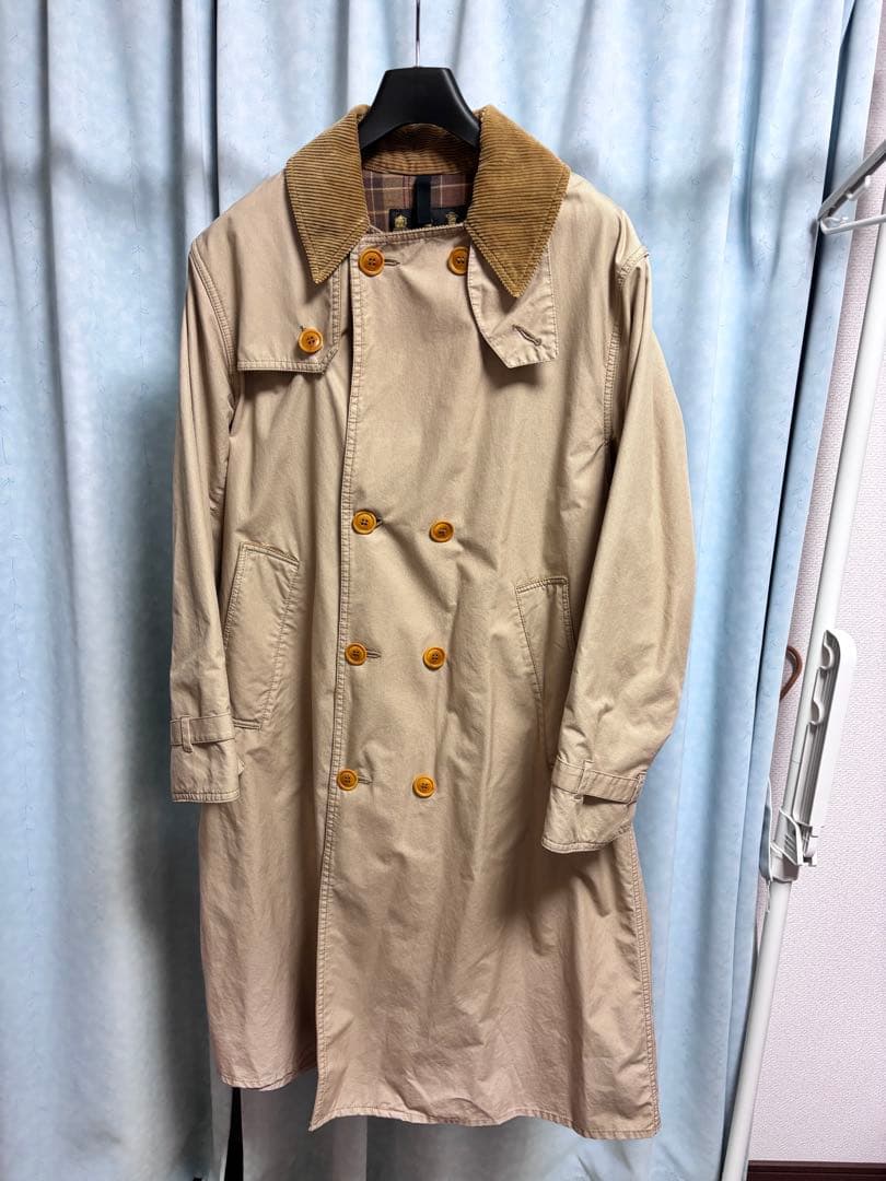 Barbour ベージュ トレンチコート 36