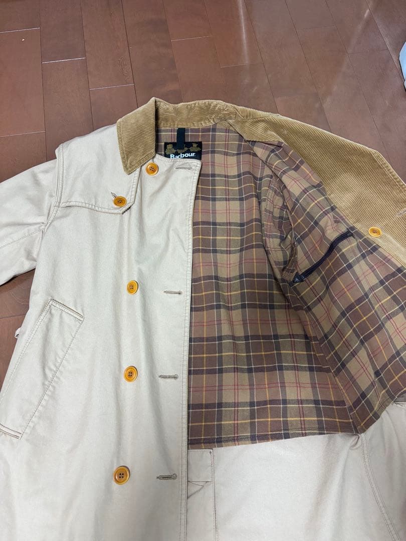 Barbour ベージュ トレンチコート 36