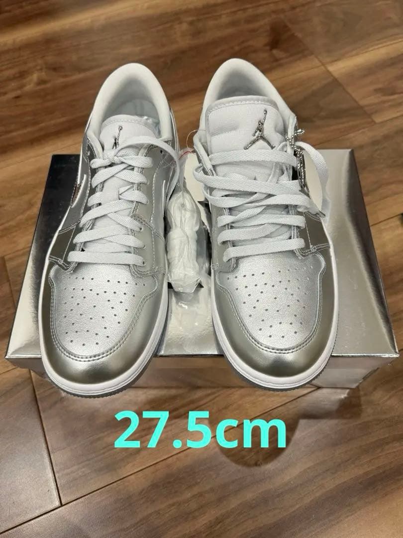 エアジョーダン1LOWGNRGゴルフシューズ メタリックシルバーサイズ27.5