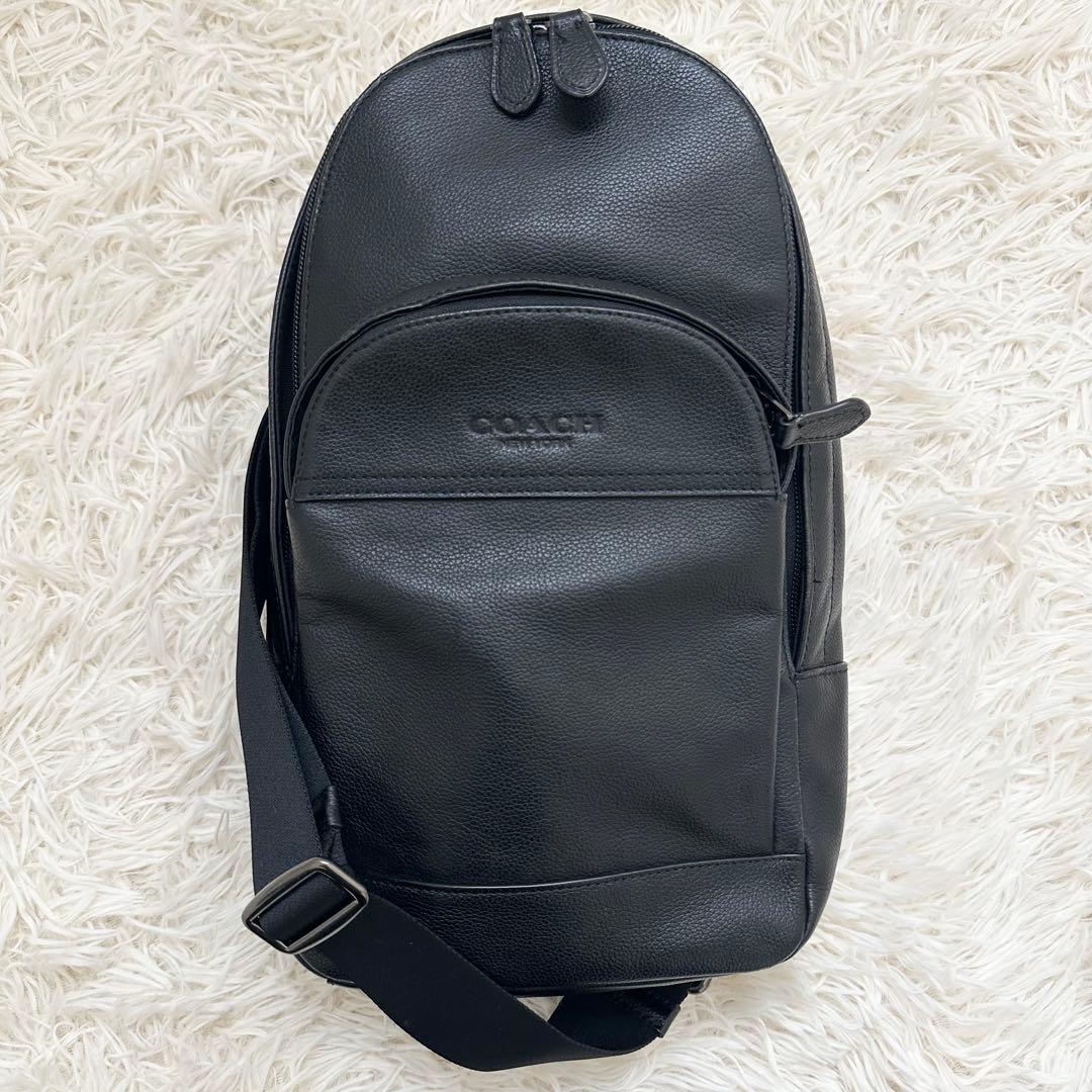 コーチ ヒューストン レザー ボディーバッグ F49312 ブラック