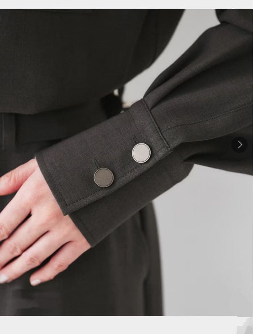 【朝比奈彩✖️Oggi✖️UNTITLED 】シャツカラーオールインワングレー