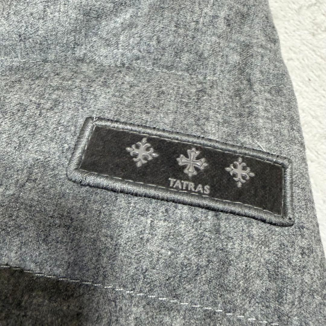 極美品★TATRAS★タトラス カシミヤ混ダウンコート 金ボタン　03 グレー