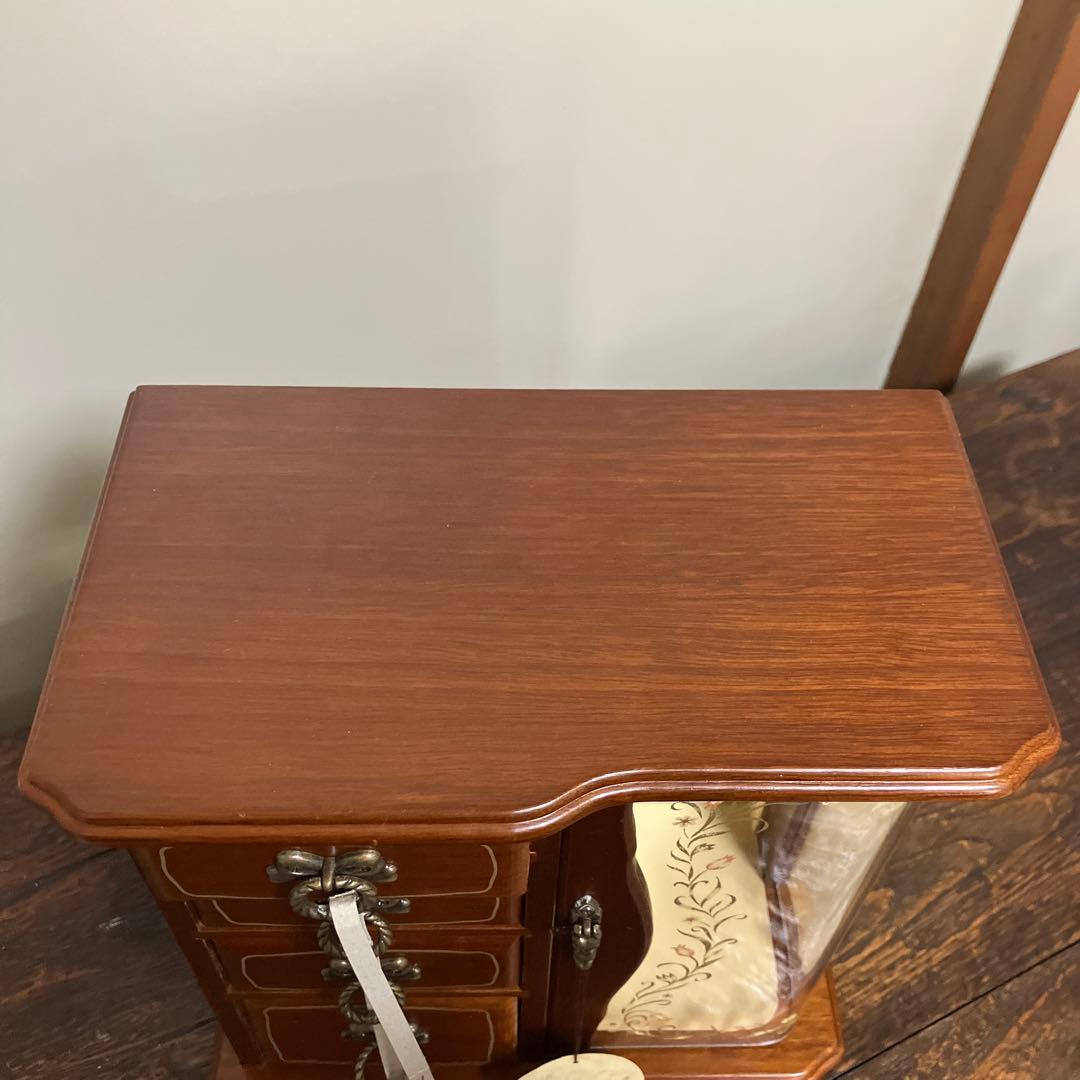 【タグ付き＊未使用】G-wood ジュエリーボックス　オルゴール　天然木　昭和