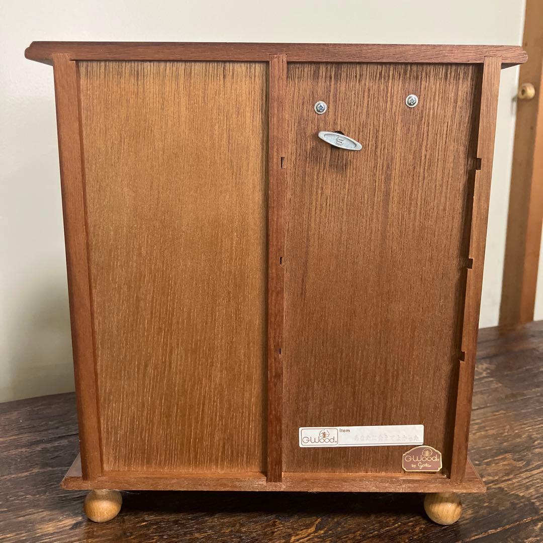 【タグ付き＊未使用】G-wood ジュエリーボックス　オルゴール　天然木　昭和