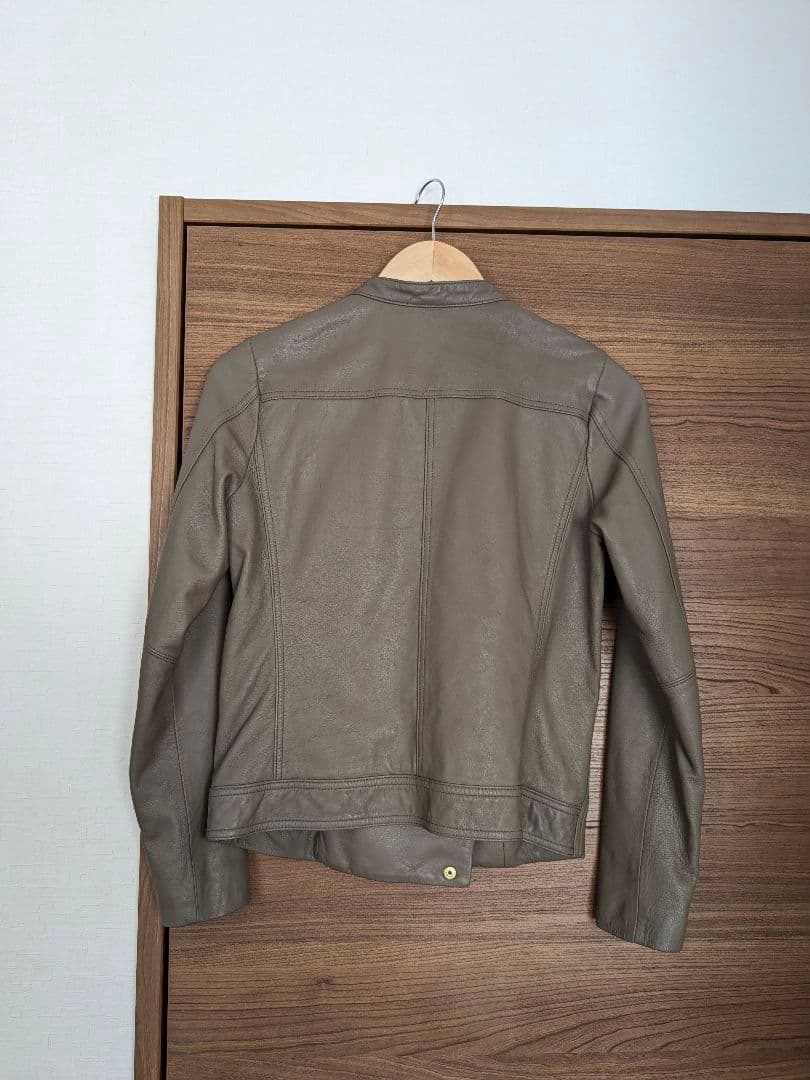 ノーブル　ソフトラムレザー　ライダース　ブルゾン　ブラウン　38