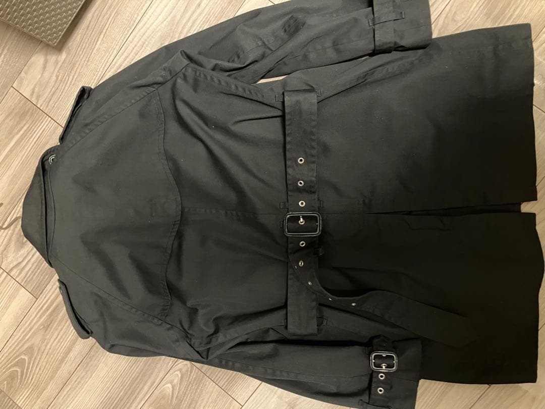 SAINT LAURENT ブラック トレンチコート 46