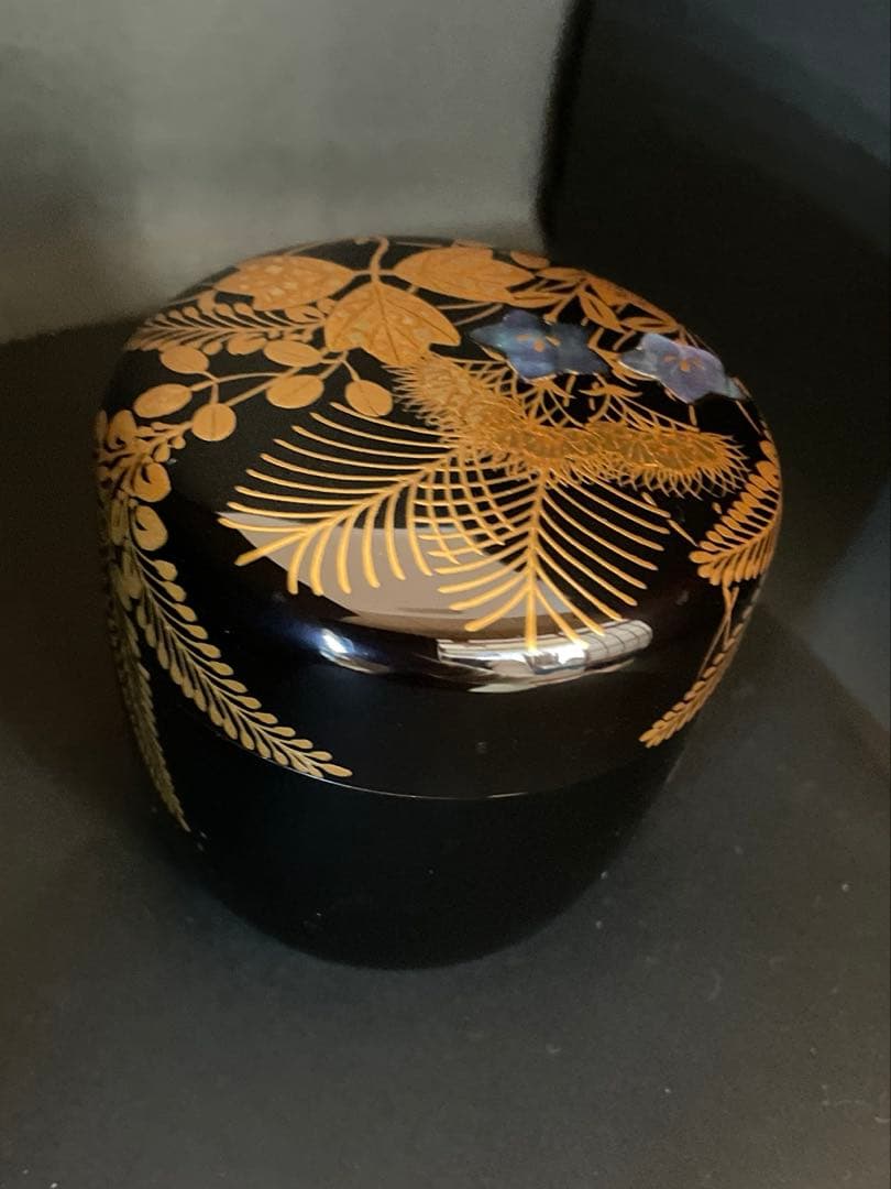 一后一兆　大棗　秋草蒔絵　共箱付