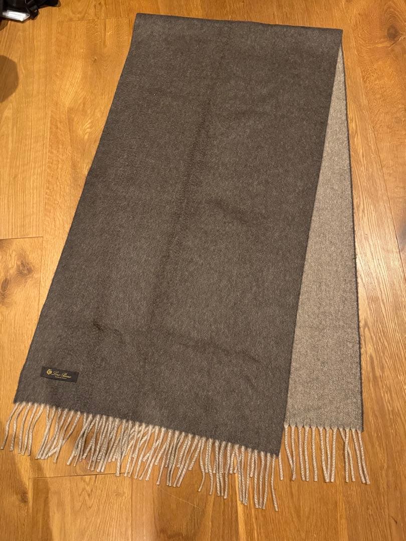 Loro Piana リバーシブルマフラー グレー