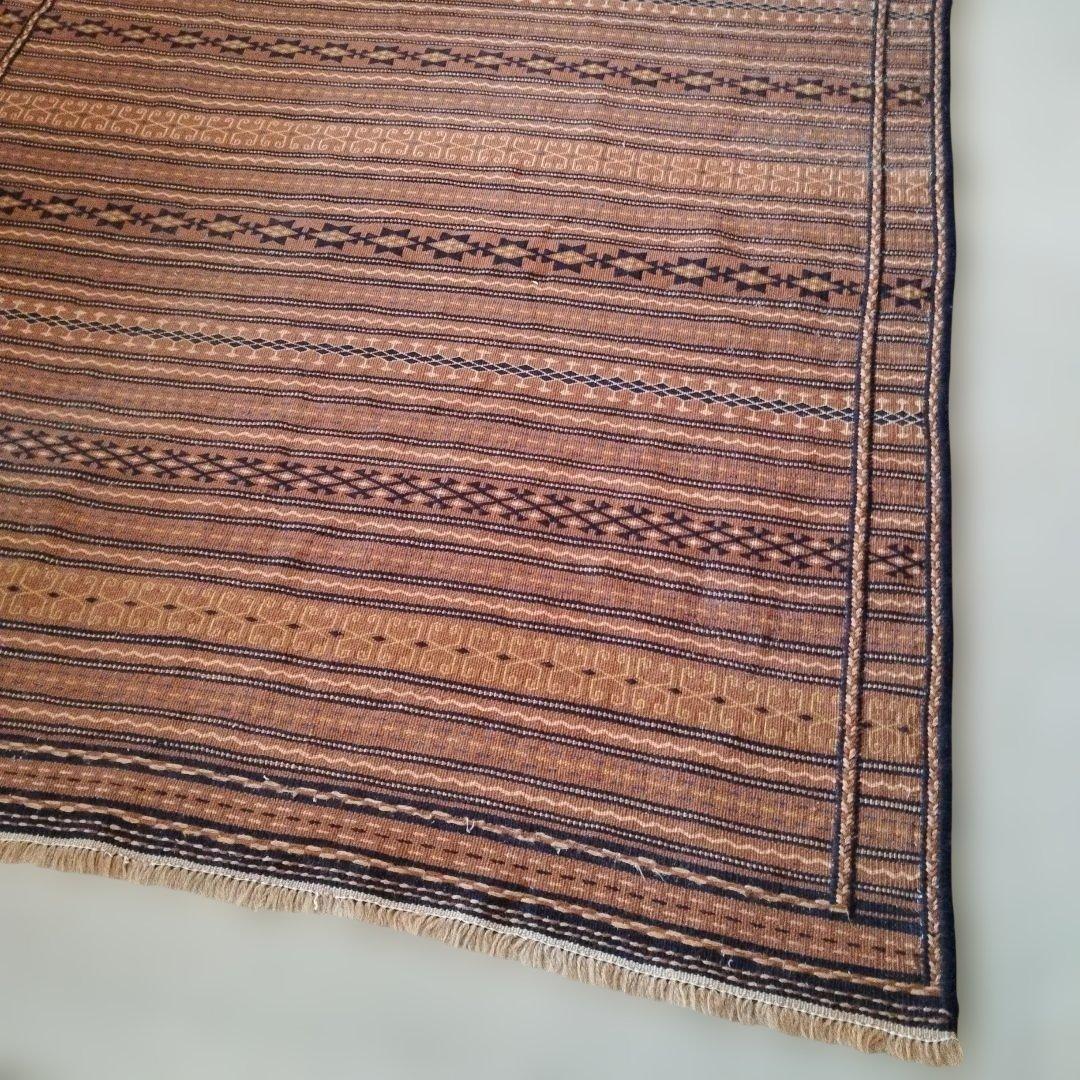 ペルシャ製手織り ウール ペルシャ セィールジャン産 ：198cmｘ143cm