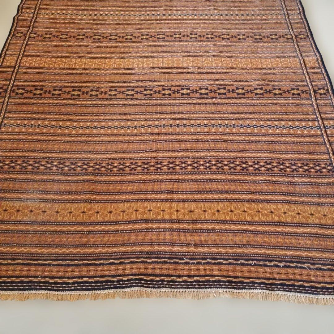 ペルシャ製手織り ウール ペルシャ セィールジャン産 ：198cmｘ143cm