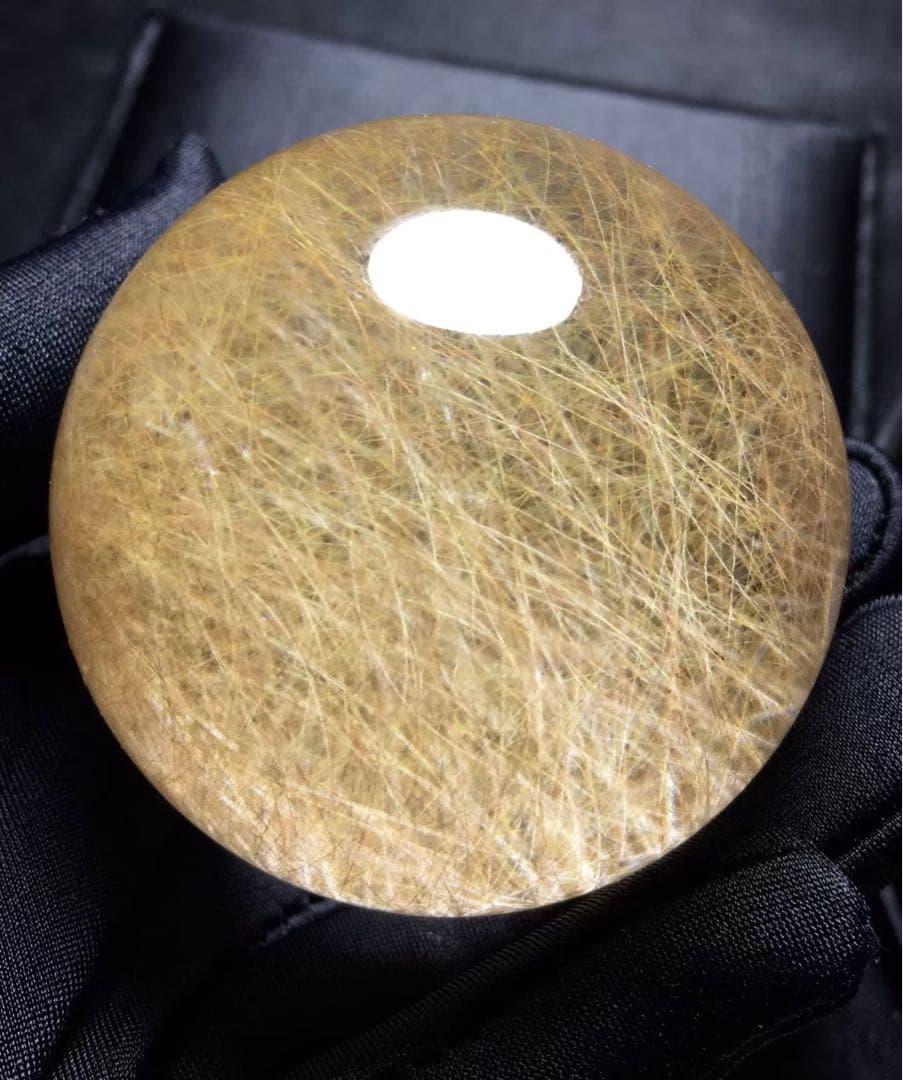 ⭐︎【天然】ゴールド ルチル クオーツ 置物 54mm 221g