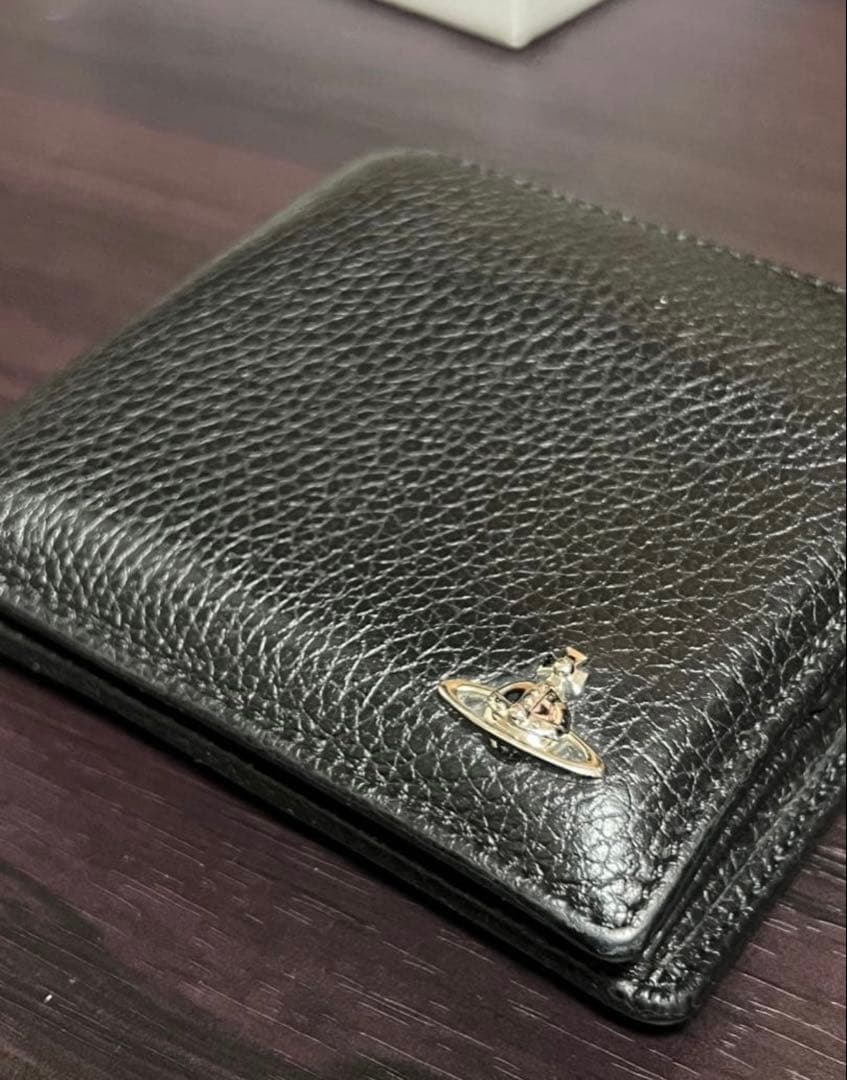 Vivienne Westwood 黒 レザー 二つ折り財布